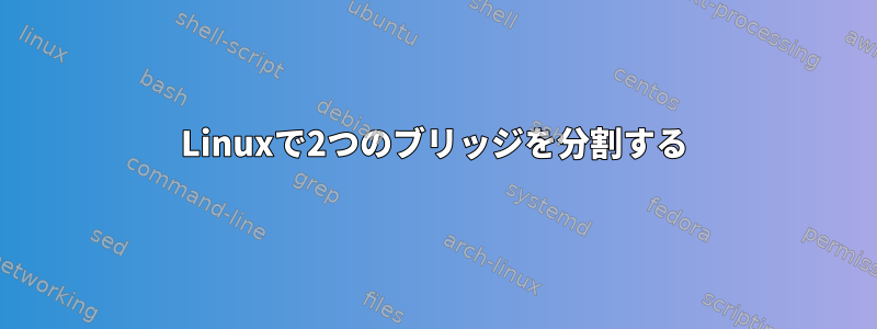 Linuxで2つのブリッジを分割する