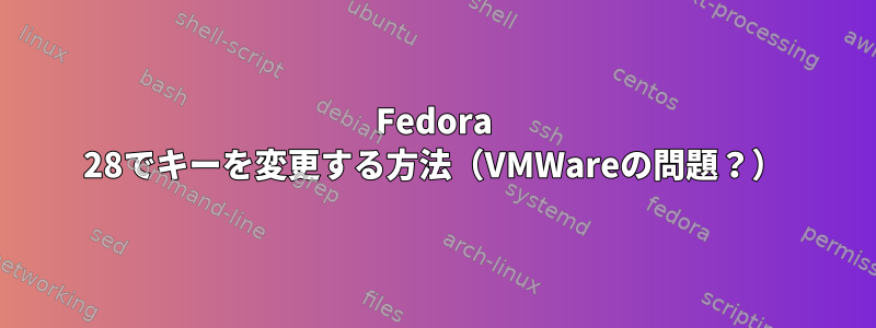 Fedora 28でキーを変更する方法（VMWareの問題？）