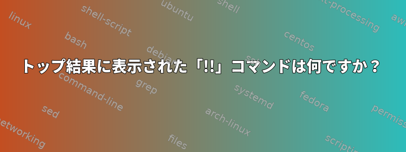 トップ結果に表示された「!!」コマンドは何ですか？