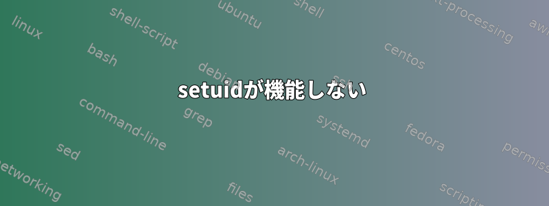 setuidが機能しない