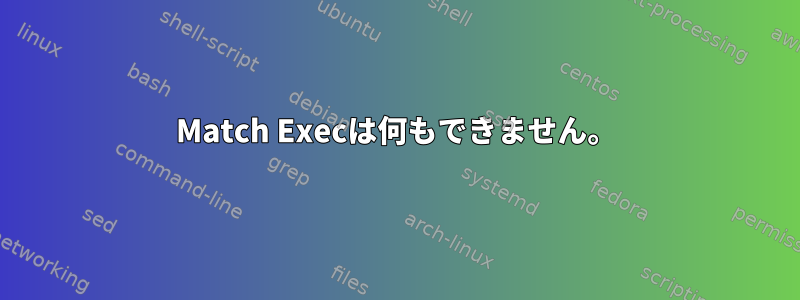 Match Execは何もできません。