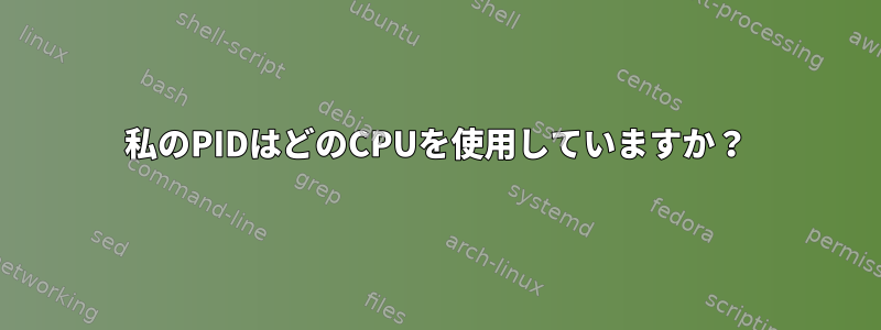 私のPIDはどのCPUを使用していますか？