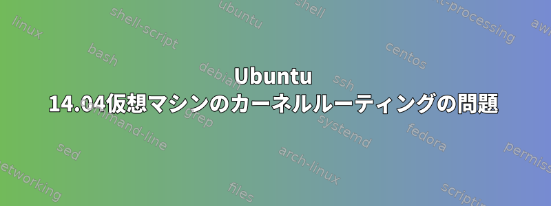 Ubuntu 14.04仮想マシンのカーネルルーティングの問題