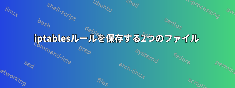 iptablesルールを保存する2つのファイル