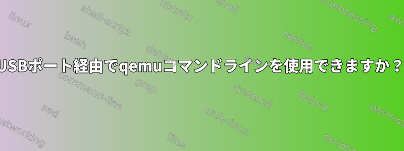 USBポート経由でqemuコマンドラインを使用できますか？