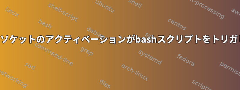 システムソケットのアクティベーションがbashスクリプトをトリガします。