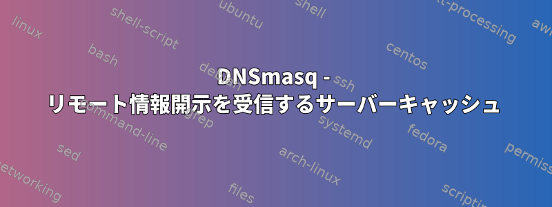 DNSmasq - リモート情報開示を受信するサーバーキャッシュ