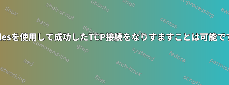 iptablesを使用して成功したTCP接続をなりすますことは可能ですか？