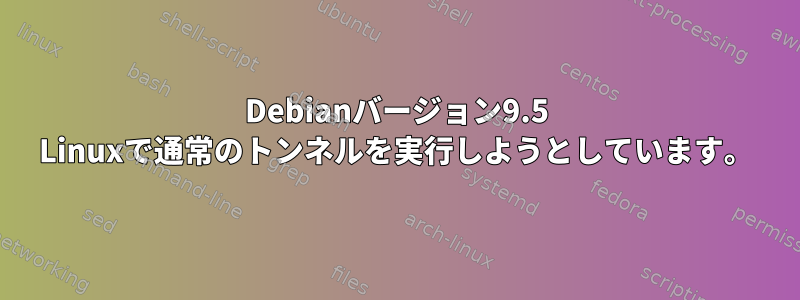 Debianバージョン9.5 Linuxで通常のトンネルを実行しようとしています。