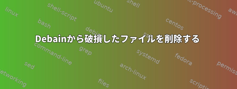 Debainから破損したファイルを削除する