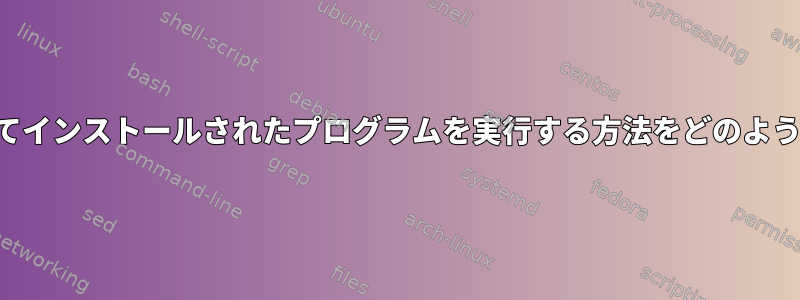 パックマンを介してインストールされたプログラムを実行する方法をどのように決定しますか？