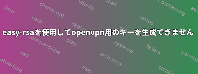 easy-rsaを使用してopenvpn用のキーを生成できません