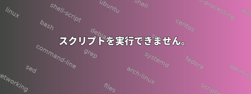 スクリプトを実行できません。