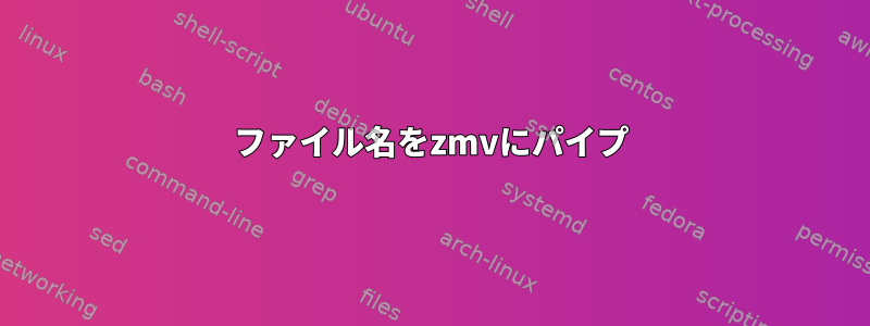 ファイル名をzmvにパイプ