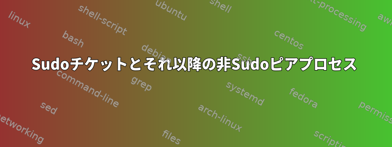 Sudoチケットとそれ以降の非Sudoピアプロセス