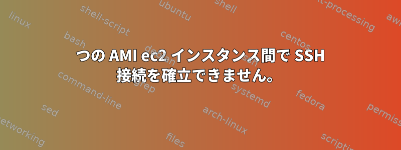 2 つの AMI ec2 インスタンス間で SSH 接続を確立できません。