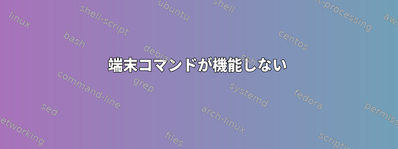 端末コマンドが機能しない