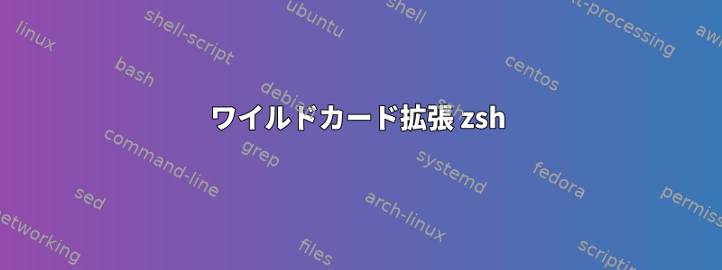 ワイルドカード拡張 zsh