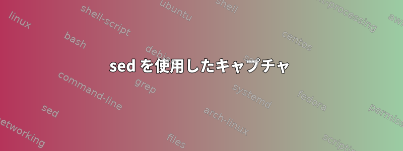 sed を使用したキャプチャ