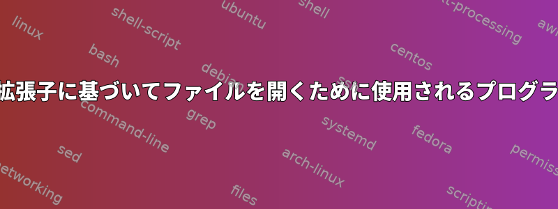 ファイル拡張子に基づいてファイルを開くために使用されるプログラムの変更