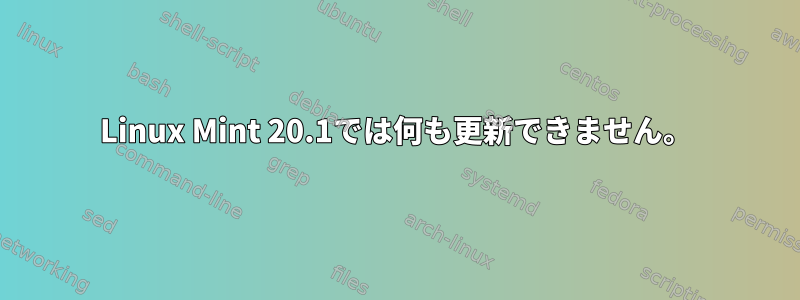 Linux Mint 20.1では何も更新できません。