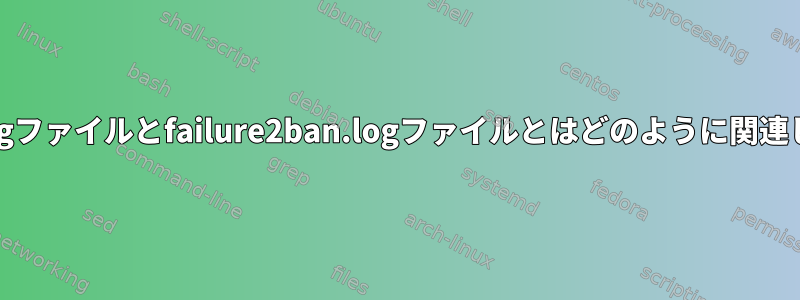 巨大なauth.logファイルとfailure2ban.logファイルとはどのように関連していますか？