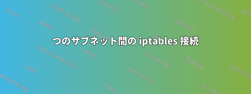 2 つのサブネット間の iptables 接続