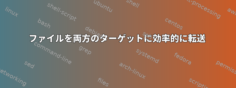 ファイルを両方のターゲットに効率的に転送