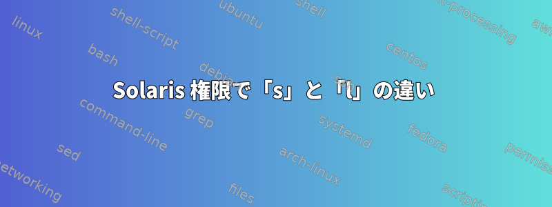 Solaris 権限で「s」と「l」の違い