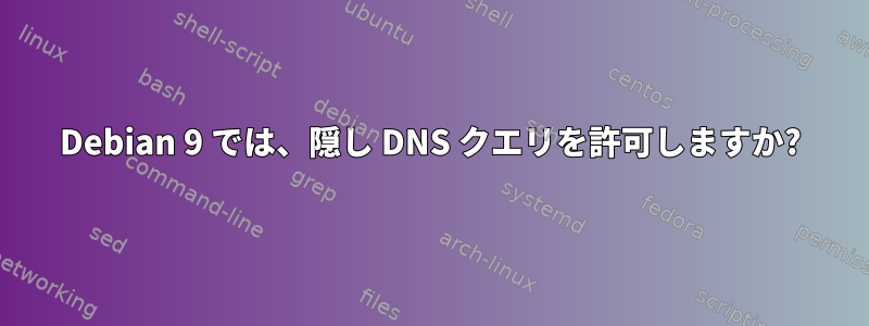 Debian 9 では、隠し DNS クエリを許可しますか?