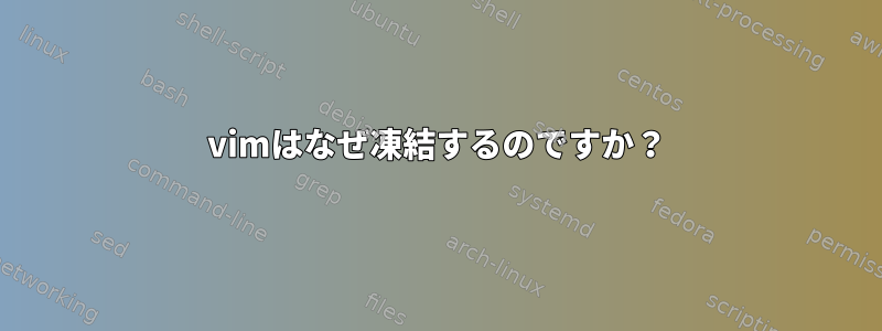 vimはなぜ凍結するのですか？