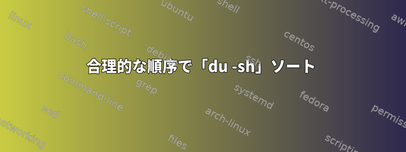 合理的な順序で「du -sh」ソート