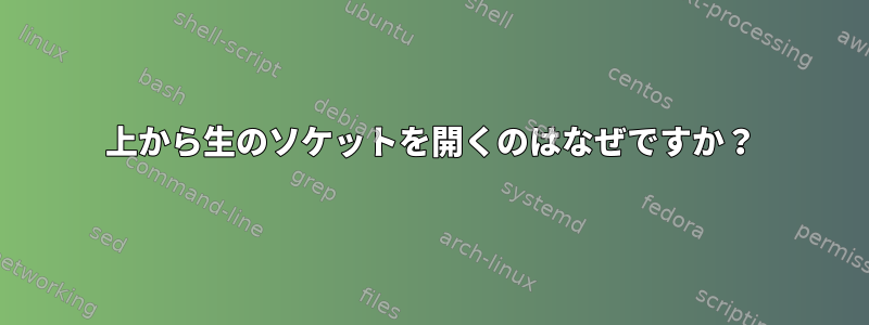 上から生のソケットを開くのはなぜですか？