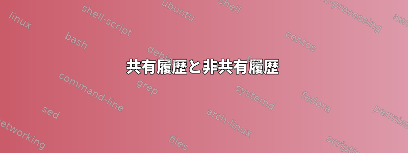 共有履歴と非共有履歴