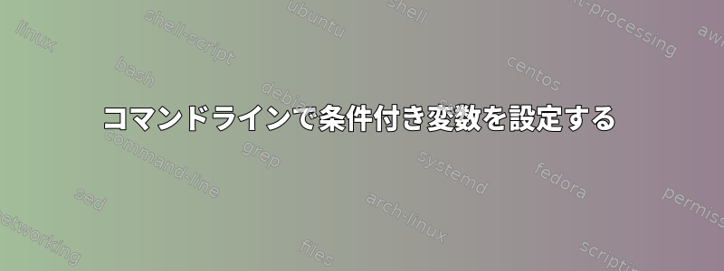 コマンドラインで条件付き変数を設定する