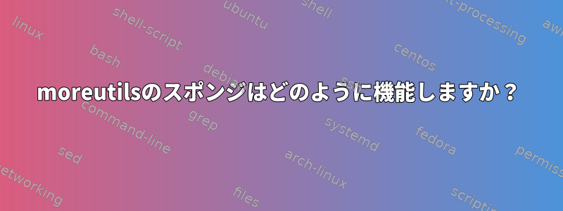 moreutilsのスポンジはどのように機能しますか？