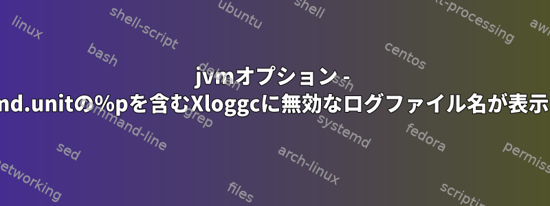 jvmオプション - systemd.unitの％pを含むXloggcに無効なログファイル名が表示される