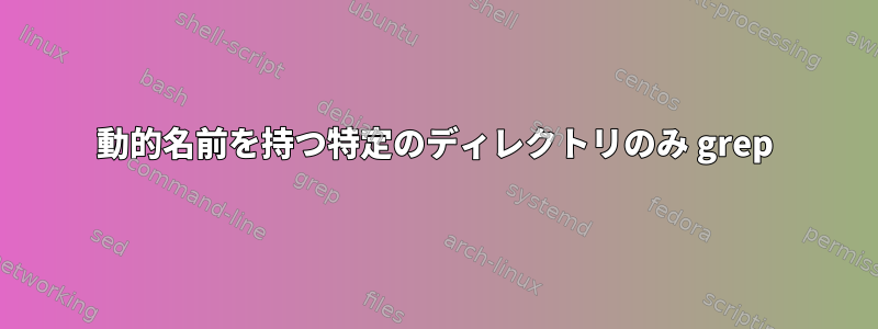 動的名前を持つ特定のディレクトリのみ grep