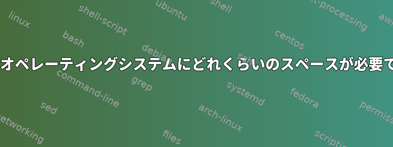 Debianオペレーティングシステムにどれくらいのスペースが必要ですか？