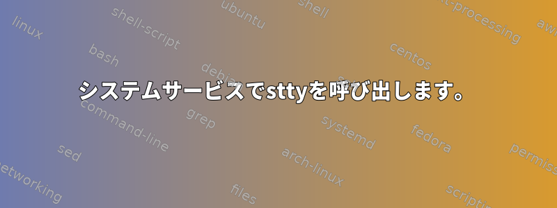 システムサービスでsttyを呼び出します。