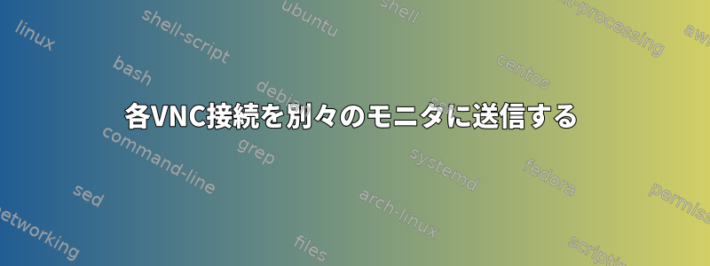 各VNC接続を別々のモニタに送信する