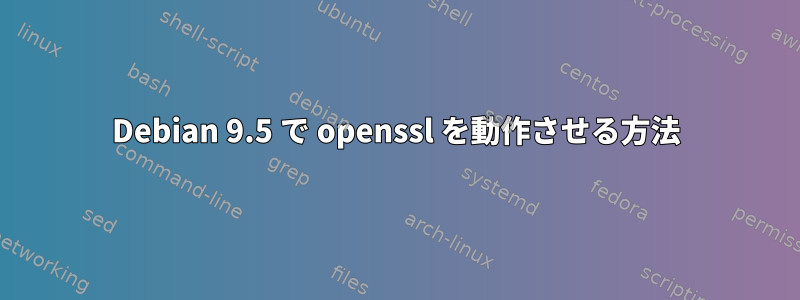 Debian 9.5 で openssl を動作させる方法