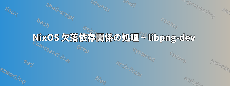 NixOS 欠落依存関係の処理 ~ libpng-dev