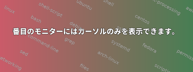 2番目のモニターにはカーソルのみを表示できます。