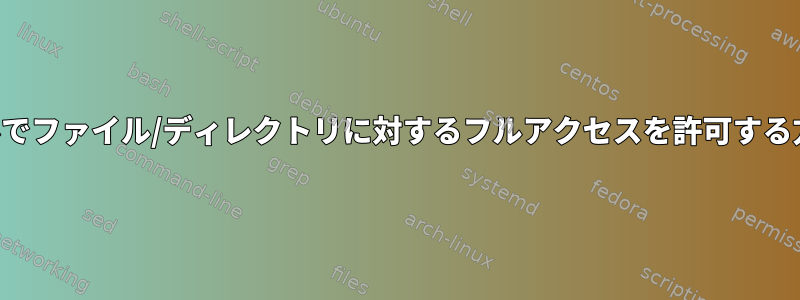 カスタムモジュールでファイル/ディレクトリに対するフルアクセスを許可する方法はありますか？