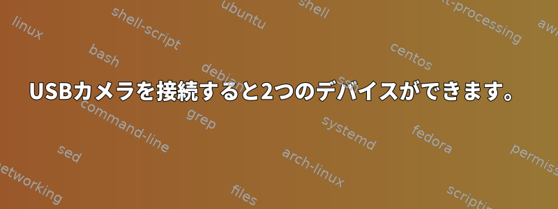 USBカメラを接続すると2つのデバイスができます。