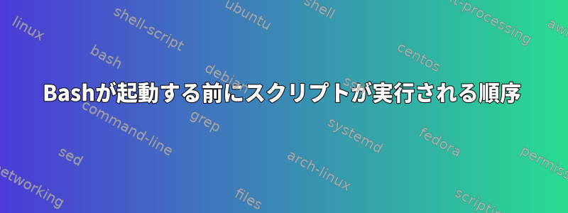 Bashが起動する前にスクリプトが実行される順序