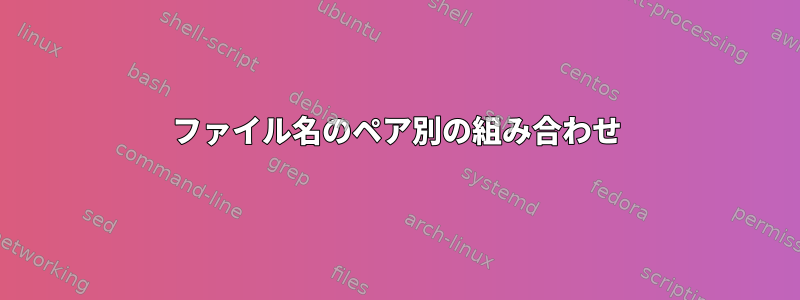 ファイル名のペア別の組み合わせ