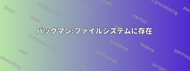 パックマン:ファイルシステムに存在