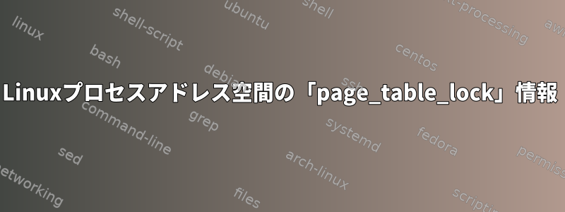 Linuxプロセスアドレス空間の「page_table_lock」情報